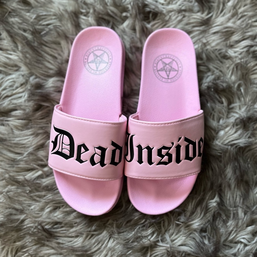PINK Blackcraft “Dead Inside” sandals